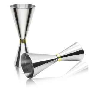 25ml 35ml 50ml 100ml 125ml Stainless Steel Shot Glass Straight Shaker <b>Cocktail</b> Jigger use 2 pcs and customized size - Product Image 3