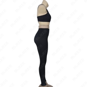 Conjunto de Yoga para mujer para comodidad Flexibilidad Entrenamiento Uniforme de compresión ligero Atleta Gimnasio Mujeres Cintura elástica Leggings de yoga - Product Image 3