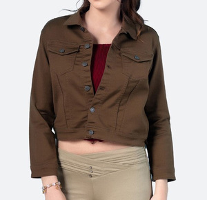 Chaqueta Vaquera de Moda para Mujer, Detalle de Botones, Estilo Vintage, Ecológica, Alta Calidad, Venta Directa de Fábrica, Mejor Precio - Product Image 1