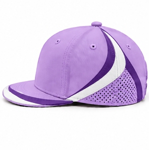 Index Apparel <b>Purple</b> 6-Panel Snapback Cap With White Embroidery Unisex Street Style <b>Hat</b> For Adults - Product Image 5