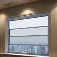 Fenêtre à triple section en aluminium à rupture de pont thermique série 225, télécommande, insonorisée, isolée thermiquement