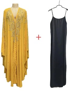 Thobe / Thawb 2024 personnalisé en gros robe musulmane robe de mariée musulmane robes longues femmes musulman brodé couleur noire - Product Image 3