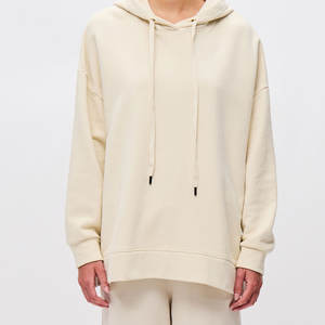 เสื้อฮู้ดโอเวอร์ไซส์แบบลำลองของผู้หญิงเสื้อฮู้ดผ้าฝ้าย100% สำหรับสตรีทแวร์ - Product Image 1