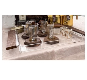 Vente en gros de plateaux de service en nacre et acrylique pour hôtels et restaurants ustensiles de cuisine en incrustation d'os - Product Image 6