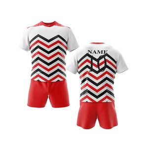 เสื้อเจอร์ซีย์ฟุตบอลรักบี้เสื้อกีฬาระบายอากาศพิมพ์ซับลิเมชันแบบเต็มตัวโลโก้คลับออกแบบได้ตามต้องการ - Product Image 3