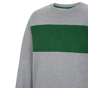 เสื้อสเวตเตอร์คอกลมผ้าฝ้ายโอเวอร์ไซส์แบบกำหนดเอง100% ผ้ากำมะหยี่สีเขียวเทาปักลายตัวอักษรแขนยาวพิมพ์ลายกรดสำหรับฤดูหนาว - Product Image 6