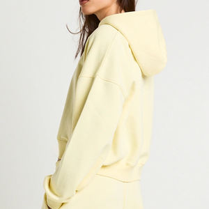 Haut à capuche pour femme avec design élégant et de haute qualité, tissu doux, prix avantageux pour les acheteurs en gros, survêtement court 2026 avec fermeture éclair - Product Image 5