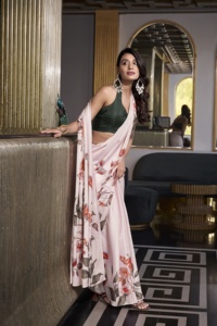 Sôi động SATIN LỤA <span class=keywords><strong>Saree</strong></span> với in phong cách và moonga lụa hotfix áo cho người mua bán buôn của dân tộc Ấn Độ trang phục - Product Image 4