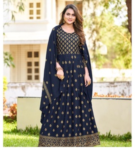 Tela de rayón de manga larga para mujer, conjunto de tejido de 14kg, para uso informal y especial, Colección Kurti dupatta - Product Image 1