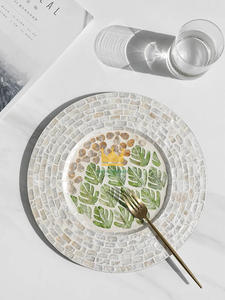 Plateaux de service ronds pour aliments et thé au café pour plateau de service décoratif, napperon MOP du Vietnam - Product Image 3