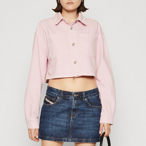 Veste en jean courte personnalisée pour femmes, blouson bombardier en jean tendance, vêtements d'extérieur chics et décontractés - Product Image 1