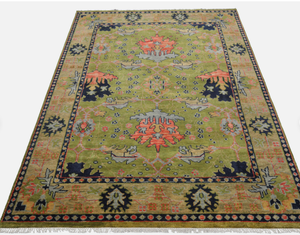 KNOT RUG Hand Knotted High Quality Wool Oushak Turkish Knot Style Washable Area Rug <b>for</b> Living Room and Bathroom Indoor <b>Carpet</b> - Product Image 1