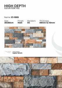 Azulejos de Porcelana para Paredes Exteriores de 300x600 mm, para Uso en Elevaciones de Edificios - Product Image 5