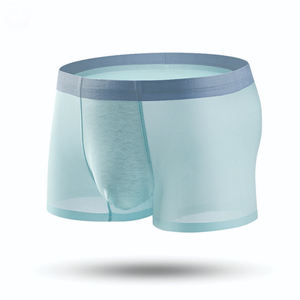 Calzoncillos Boxer Personalizados para Hombre, Transpirables, de Malla, de Secado Rápido, de Color Sólido, de Material de Seda, Talla Grande, con Logotipo Personalizado - Product Image 3