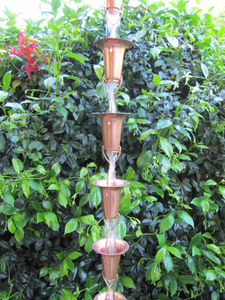 Cadena de lluvia japonesa de aluminio y cobre respetuosa con el medio ambiente de nuevo diseño para usar con bajante para canalones al mejor precio - Product Image 6