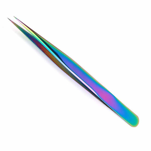 Vente chaude pince à cils en acier inoxydable Extension de sourcils haute quantité pointe pointue outils de cils faux cils outils - Product Image 4