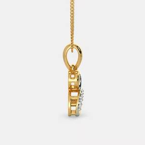 Colgante de diamantes de oro de 18kt de último diseñador con colgantes y dijes de categoría de diseño elegante 'E' - Product Image 4