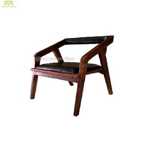 Elegante sillón de comedor de madera maciza natural para interiores y exteriores, para patio, jardín, muebles de restaurante - Product Image 4