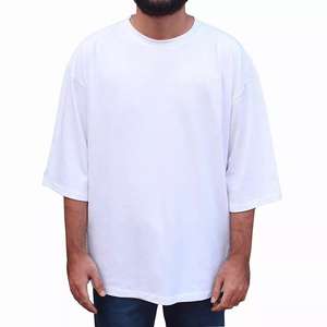 เสื้อยืดผู้ชายคุณภาพสูง สไตล์สตรีทแวร์ วินเทจ ทรงโอเวอร์ไซส์ ผ้าฝ้าย 100% เสื้อยืดผู้ชายไซส์ใหญ่ - Product Image 6