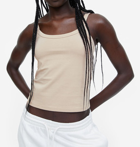 Femmes grande taille Spandex coton tricoté respirant écologique débardeurs détachable allaitement allaitement gilet Pad mère - Product Image 1