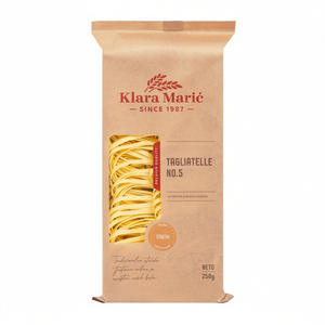 Pâtes Clara # 5 Rubans de Tagliatelle Artisanales en Blé Dur Séchées de Qualité Supérieure 250g Sac Modèle 0700257 KLARA MARIC Emballées - Product Image 2