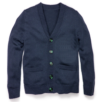 Cardigan pull col V boutonné personnalisé de haute qualité en nylon/acrylique tricoté pour homme, décontracté, hiver, style universitaire et sororités