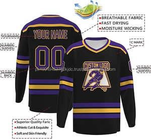 2024 Top Trending Custom Hockey Jersey Hombres Niños V-cuello Uniforme de entrenamiento OEM Equipo Número Cosido Impreso Uniforme personalizado - Product Image 3
