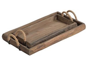 Wood Rectangular Serving Tray with Handles Large Tray for Kitchen Dining and Home <b>Decor</b> Stylish Wooden Tray for Serving Food - Product Image 5