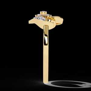 Bague de luxe en forme de coeur Original Moissanite diamant bague de fiançailles pour les femmes 14K or jaune Rose romantique saint valentin cadeau - Product Image 3