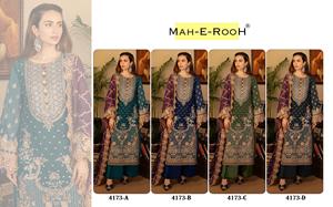 Étnico pesado Faux Georgette Salwar trajes Dupatta Multi hilo y Jari secuencia bordado trabajo venta al por mayor suministro de fábrica - Product Image 6