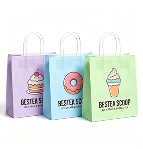 Bolsa de Compras de Papel Blanco Personalizada de Alta Calidad, Impresa en Toda la Superficie, con Asas Retorcidas, Tipo Boutique - Product Image 4