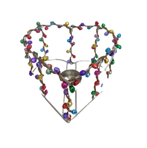 Bougeoirs décoratifs modernes en fer et perles ronds votifs en nickel de taille standard pour la décoration de la maison - Product Image 6