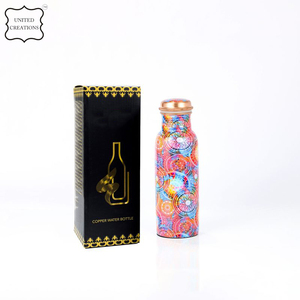 100% botella de cobre saludable puro ecológico impreso beber aplicable Ayurveda beneficios para la salud deportes - Product Image 4