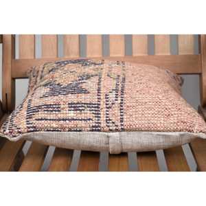 Luxe 14x14 Beige Kilim Laine Oreiller Vintage Moelleux À Motifs Coussin pour Literie Plancher Portable 18x18 Coussin Tissé Technique - Product Image 5