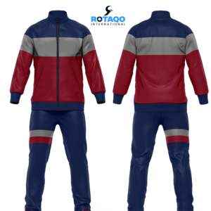 Ensemble de survêtement pour homme OEM, 2 pièces, survêtement décontracté, fermeture éclair intégrale, manches longues, tenue de sport, jogging - Product Image 1