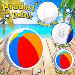 Décorations <span class=keywords><strong>de</strong></span> fête d'anniversaire sur le thème <span class=keywords><strong>de</strong></span> l'été avec bâton <span class=keywords><strong>de</strong></span> pinata et confettis Set Small Beach Ball Pinata - Product Image 6