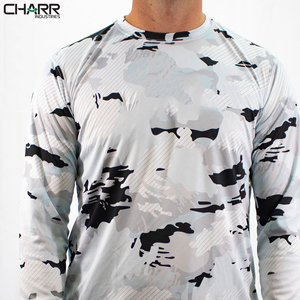 Camiseta de manga larga de pesca de secado rápido para hombre, ropa deportiva impermeable, sublimación completa de algodón y poliéster, hecha a medida - Product Image 6