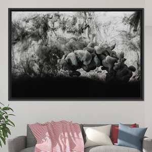 Modern Tempered Glass Wall Decor: Printed Canvas Artwork,BLACK <b>FRAMED</b> CANVAS - Product Image 1