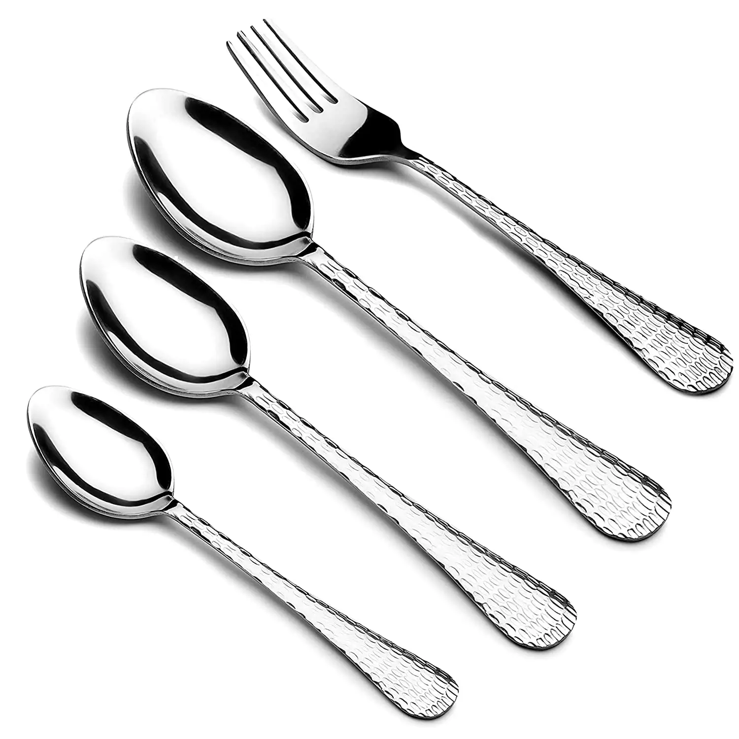 Spoons And Fork Dinning Tools Set Flatware Cutlery Set Stainless Steel Top Quality Enamel Hollowware Dinner Cutlery Flatware Ser