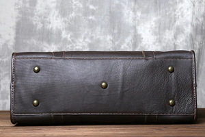 Sac de voyage pliable en cuir véritable, léger, grande capacité, écologique, avec fermeture éclair, durable - Product Image 3