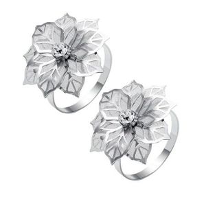 Servilletero de papel de decoración de fiesta de boda de diseñador con acabado plateado, servilletero de mesa de comedor, servilletero chapado en oro de Metal - Product Image 1