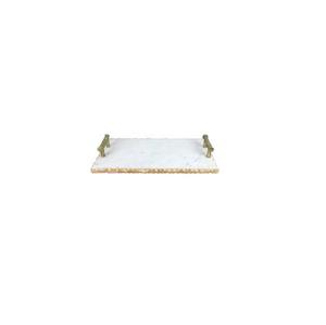 Plateau en marbre New Look, forme rectangulaire, plateau de service en marbre pour la maison, le restaurant, les aliments et les fruits, taille personnalisable - Product Image 4
