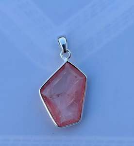 Colgante de morganita de Plata de Ley 925, hermoso colgante para mujer. - Product Image 3