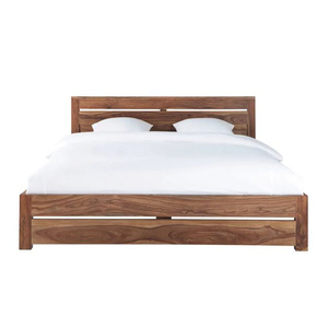 Nouveau meubles en bois massif pour chambre à coucher, meubles minimalistes modernes de taille Queen pour hôtel et Villa Appartement - Product Image 3