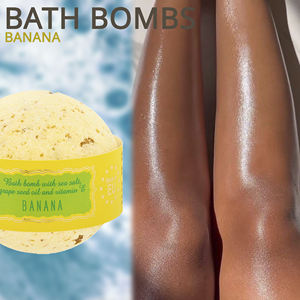 Bombas de Baño de Crema de Plátano Tropical, Hechas a Mano, Suavizante de Piel, Tratamiento de Spa, Hecho en la UE, Ecológico, para Suministro al por Mayor y Marca Privada - Product Image 3