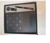 Dompet Agenda Pria Kulit PU Satin Pendek, Grosir Pabrik, Dapat Disesuaikan, Anti RFID, Kancing Logam Terbuka, Kantong Belakang