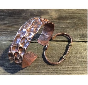 Handcrafted Stylish Copper Fashion Bracelet with Chakra Engraving Wellness and Fashion <b>Jewelry</b> Bangles - Product Image 4