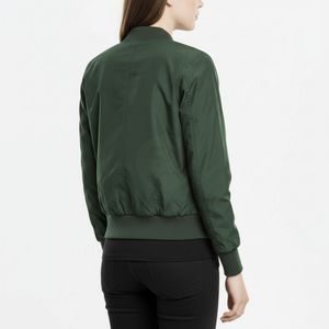 Chaqueta Bomber Tejida de Diseño Personalizado Informal para Exteriores, Chaqueta Cortavientos Transpirable Ligera con Cierre de Cremallera para Mujer, Ropa Exterior Personalizable - Product Image 2