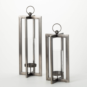 Lanterne en verre et métal doré miniature personnalisée pour porte-bougie, faite à la main, durable, décoration d'éclairage au sol pour la maison et l'extérieur - Product Image 3