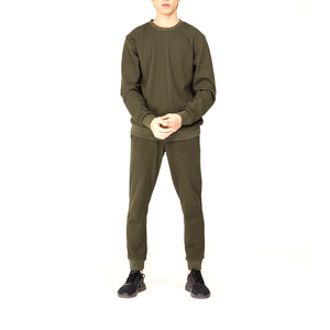 Traje deportivo de algodón para hombre, ropa para el sudor, cómoda, ajustada, lisa, en blanco, superventas, venta al por mayor - Product Image 1